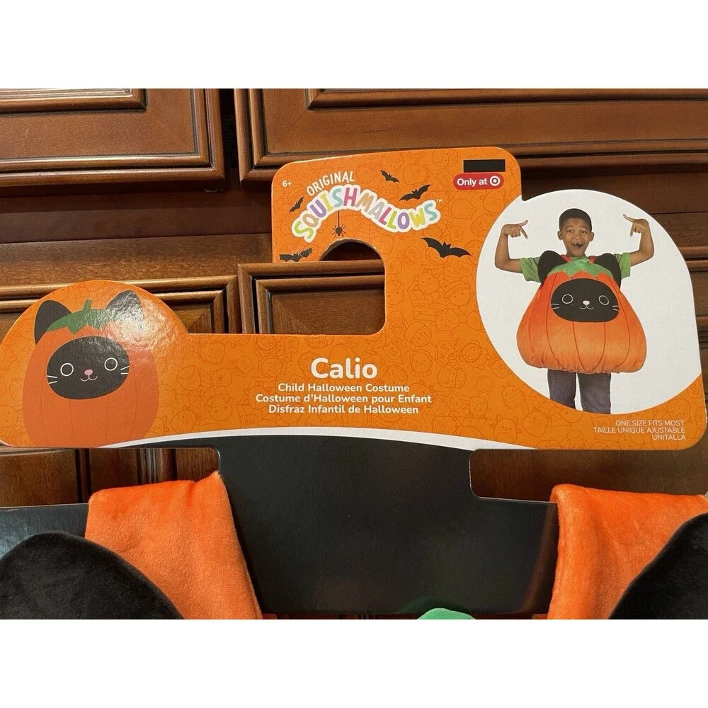Squishmallows Calio the Cat pumpkin kids/ Sm. Adult  costume soft Halloween NEW